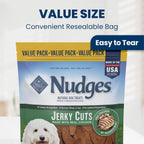 Natural chicken jerky dog treats on white background