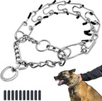 Maiiu adjustable dog training prong collar front view