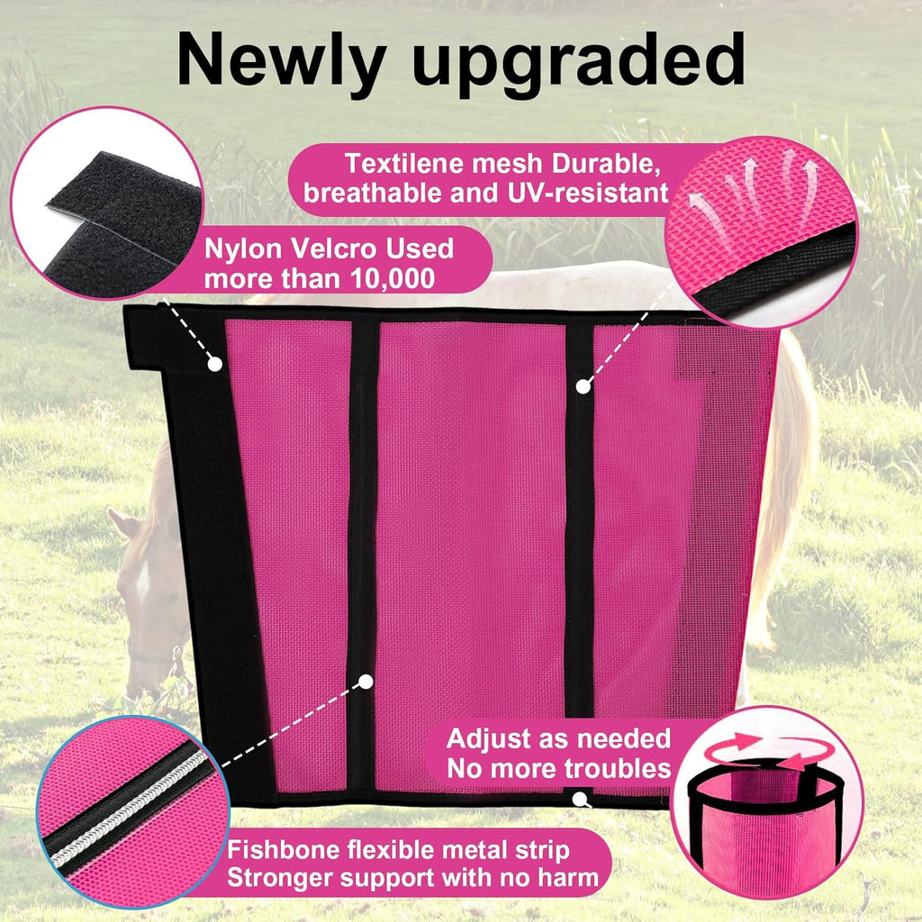 LOLEDE breathable textilene mesh equine leggings magenta color closeup