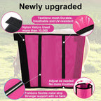 LOLEDE breathable textilene mesh equine leggings magenta color closeup