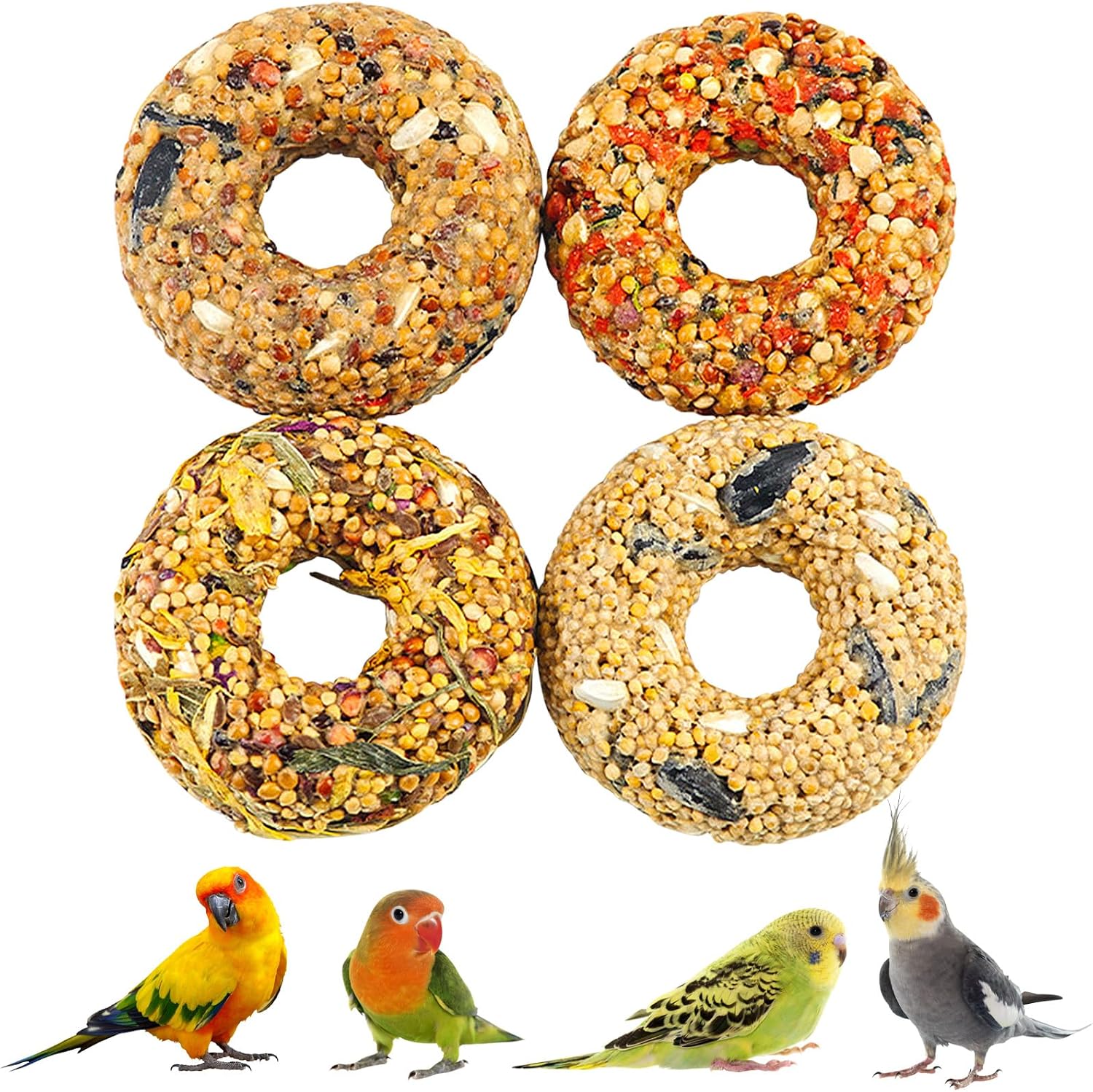 Fhiny Parakeet Treats, 2 PCS Natural Bird Crunch Sticks Grains & Vegetable Budgie Snacks Cockatiel Food Sticks Long-Lasting Chewing Toys for Parakeet Cockatiel Budgie Conure Parrot Lovebird Finch - Image 10