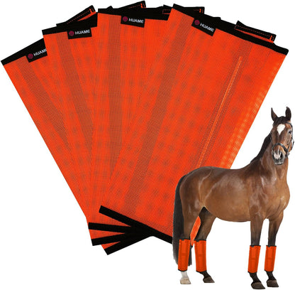 Horse Fly Boots, Breathable Mesh Protection Set of 4, Comfortable Horse Leggings, Breathable Mesh Design, Equine Supplies for Reduce Stomping, Hoof Damage & Leg Fatigue (Purple, Large) - Image 12