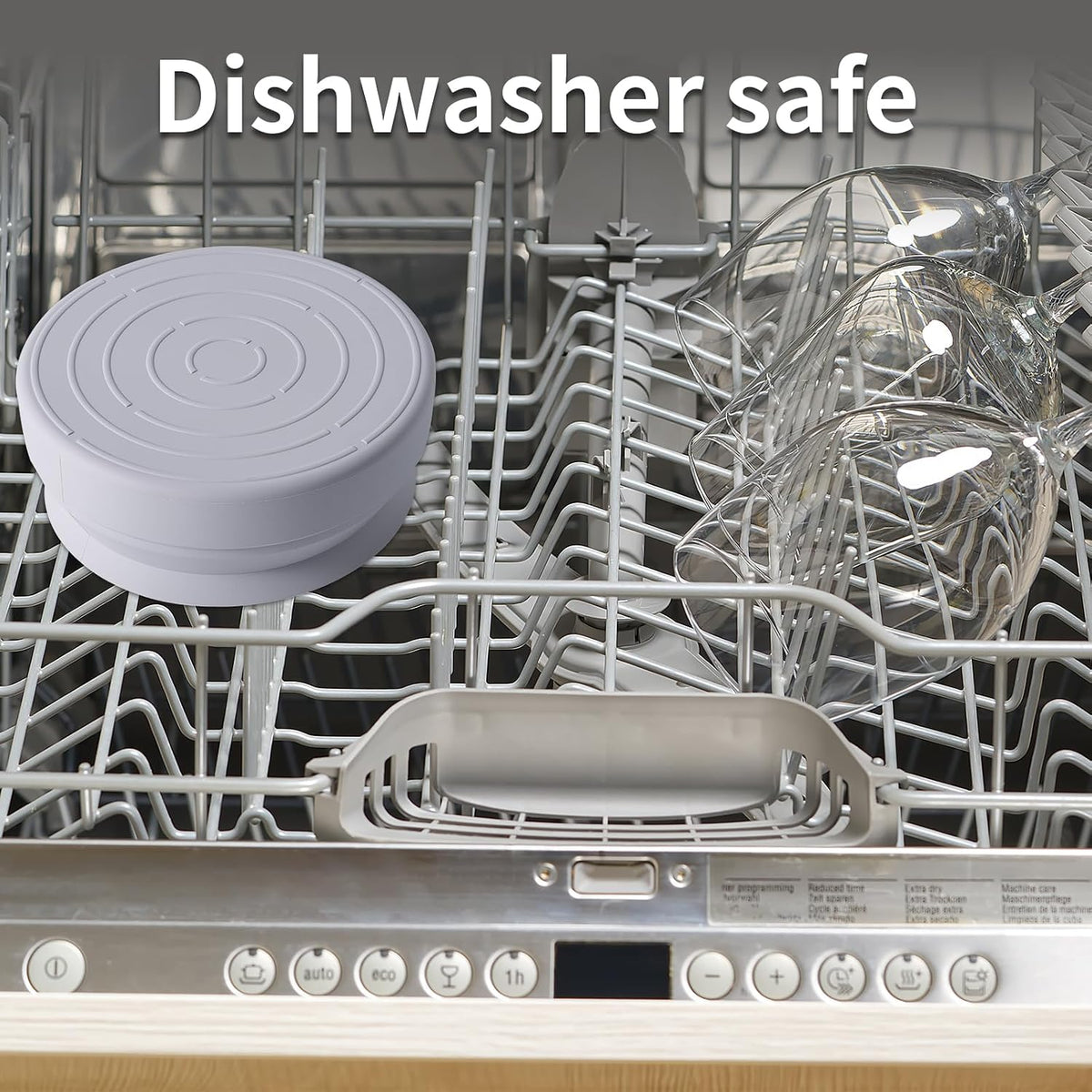 SLSON flexible silicone travel bowl being compressed flat.