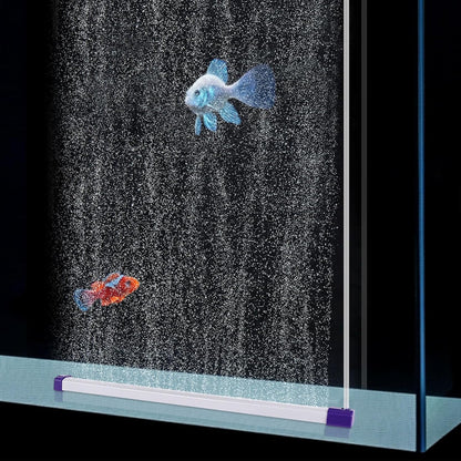 Hygger heavy-duty self-sinking bubble bar inside a large fish tank