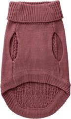 Easy-on knitted puppy and kitten garment emphasizing its machine washable pill-resistant fabric