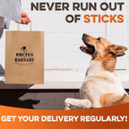 Dental hygiene support bully sticks for removing plaque and tartar