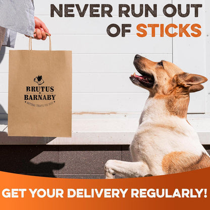 Dental hygiene support bully sticks for removing plaque and tartar