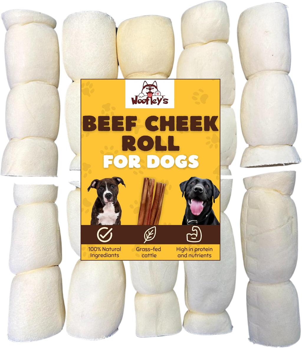 Woofley's 5-6" Buffalo Beef Cheek Roll -(5 Count)- Beef Cheek Rolls for Dogs - Long Lasting Natural Dog Chews - Image 11