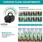 Hygger rechargeable air pump kit contents including air stones