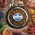 Feeding guide detail on Farmina dog food packaging