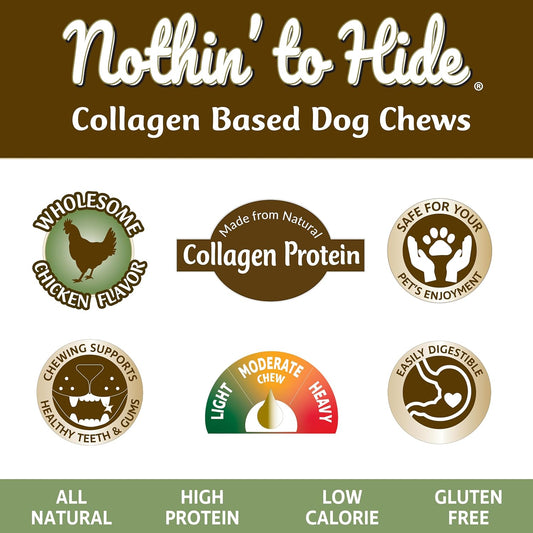 Fieldcrest Farms rawhide alternative dog chews showing individual flip chips