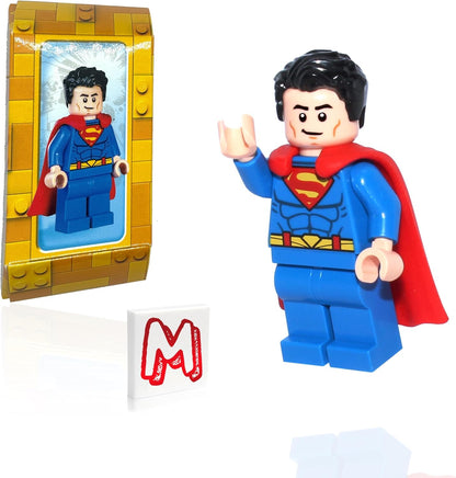AMEET Publishing LEGO DC Superman 2025 minifigure front view showcasing blue suit and red cape