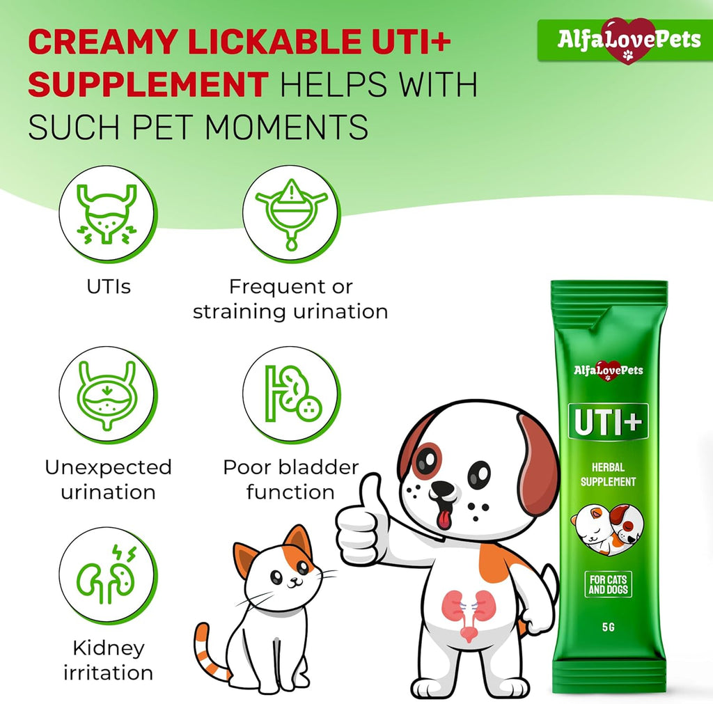 Squeezable cranberry supplement for pets packaging detail highlighting chicken flavor and herbal ingredients