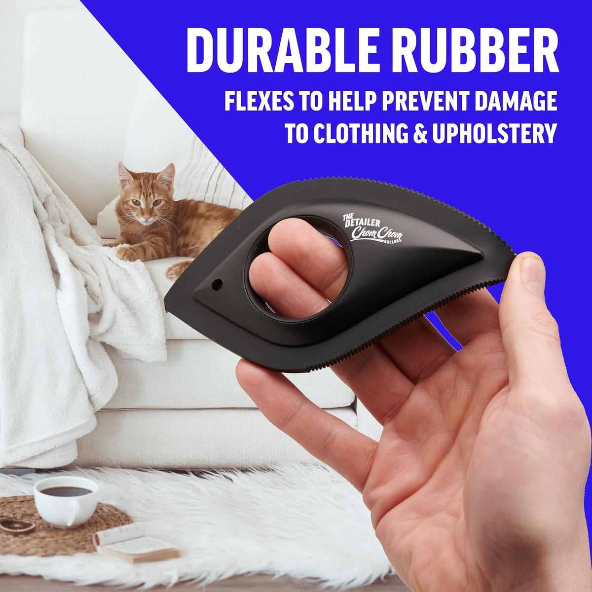 ChomChom Detailer for pet hair on couch upholstery