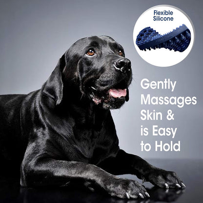 Four Paws antimicrobial treated curry brush for pet odor control protection