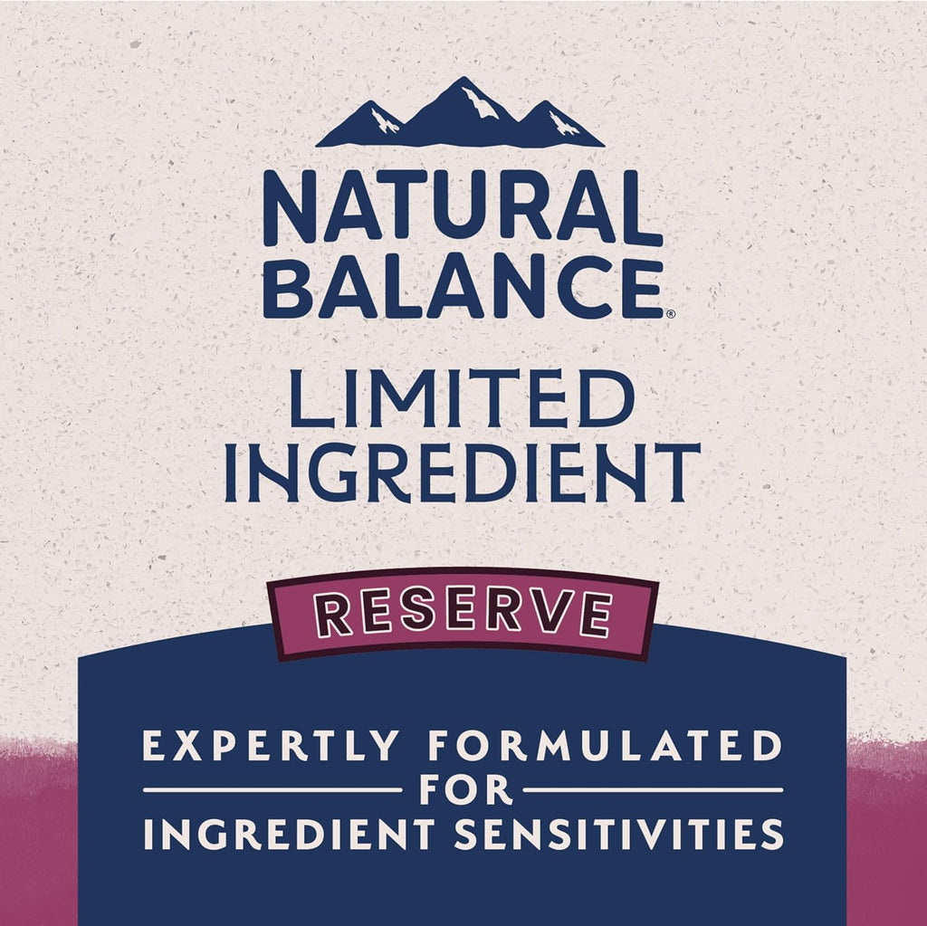 Natural Balance single source animal protein venison dog food benefits display
