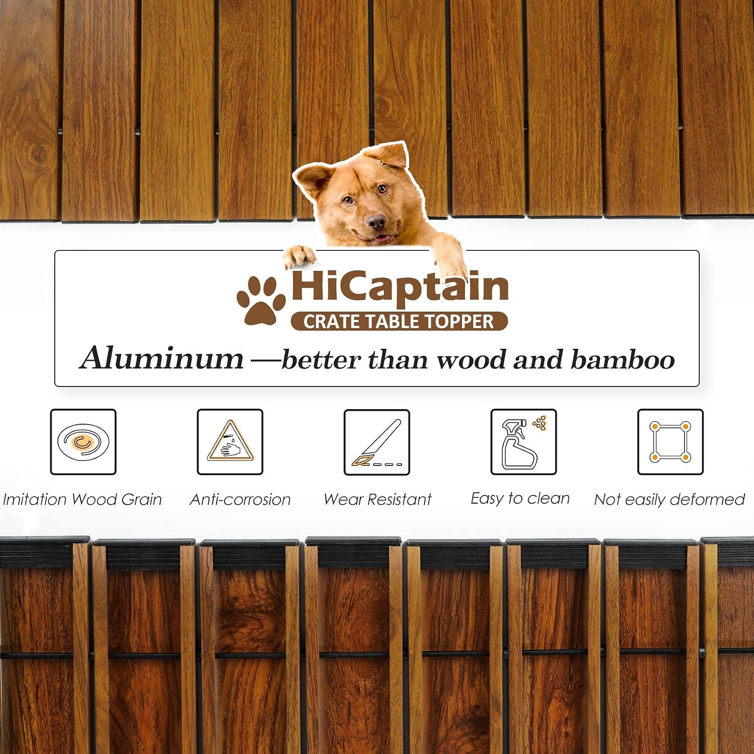HiCaptain collapsible custom kennel furniture topper being unfolded for assembly