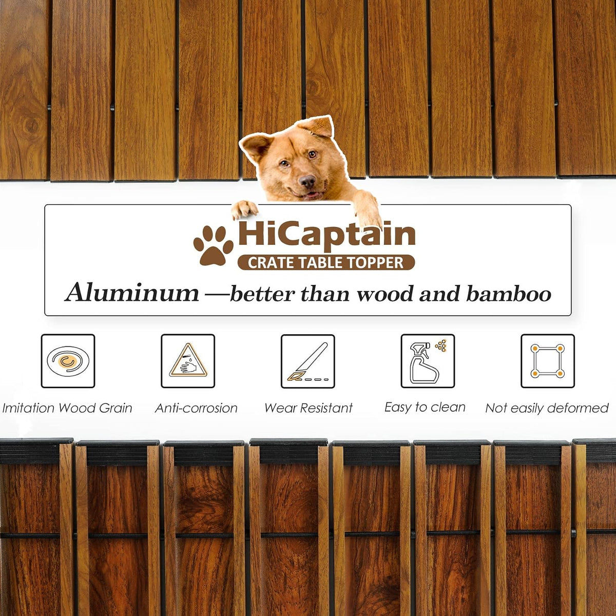 HiCaptain collapsible custom kennel furniture topper being unfolded for assembly