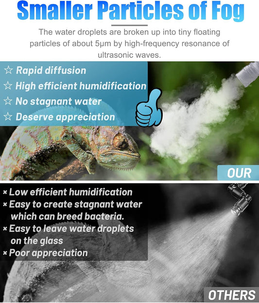 AUAAQ reptile misting machine with adjustable mechanical knob control.