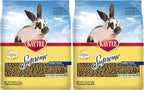 Nutritional label information on the Kaytee Supreme rabbit feed packaging.