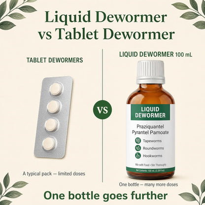 Veterinary grade liquid formula for tapeworm removal in pets