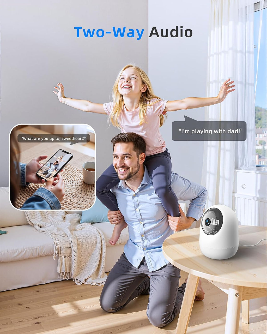 4MP Indoor Security Camera 360 degrees Pan Tilt 5G/2.4G WiFi 6, Plug-in Pet Camera with Speaker for Dog/Cat Baby Monitor with Phone App,Motion Tracking, 2-Way Talk,Cloud & SD Card Storage - Image 9