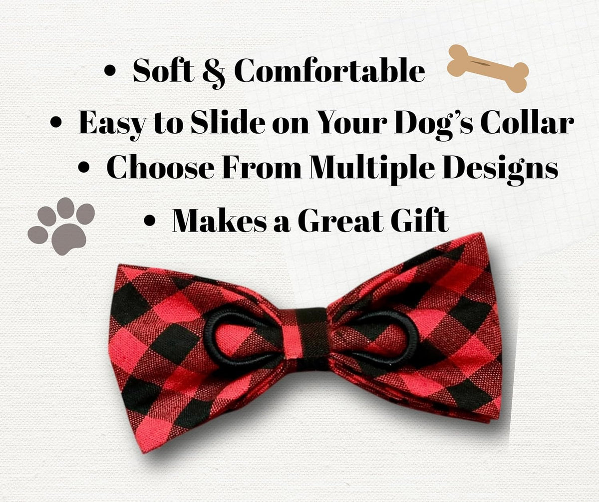 The Bold Bow Tie premium cotton linen textured dog wedding accessory