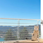 Shappy Balcony Net for Pets 16.5 ft x 2.5 ft Anti Fall Cat Dogs Netting Balcony Mesh Fence Net Screen Protection Crib Mesh for Pets Patios Stairway Clear Stair Banister Guard Apartment(White) - Image 7