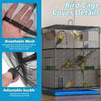 Josojoou seed catcher fitted securely on a round bird enclosure