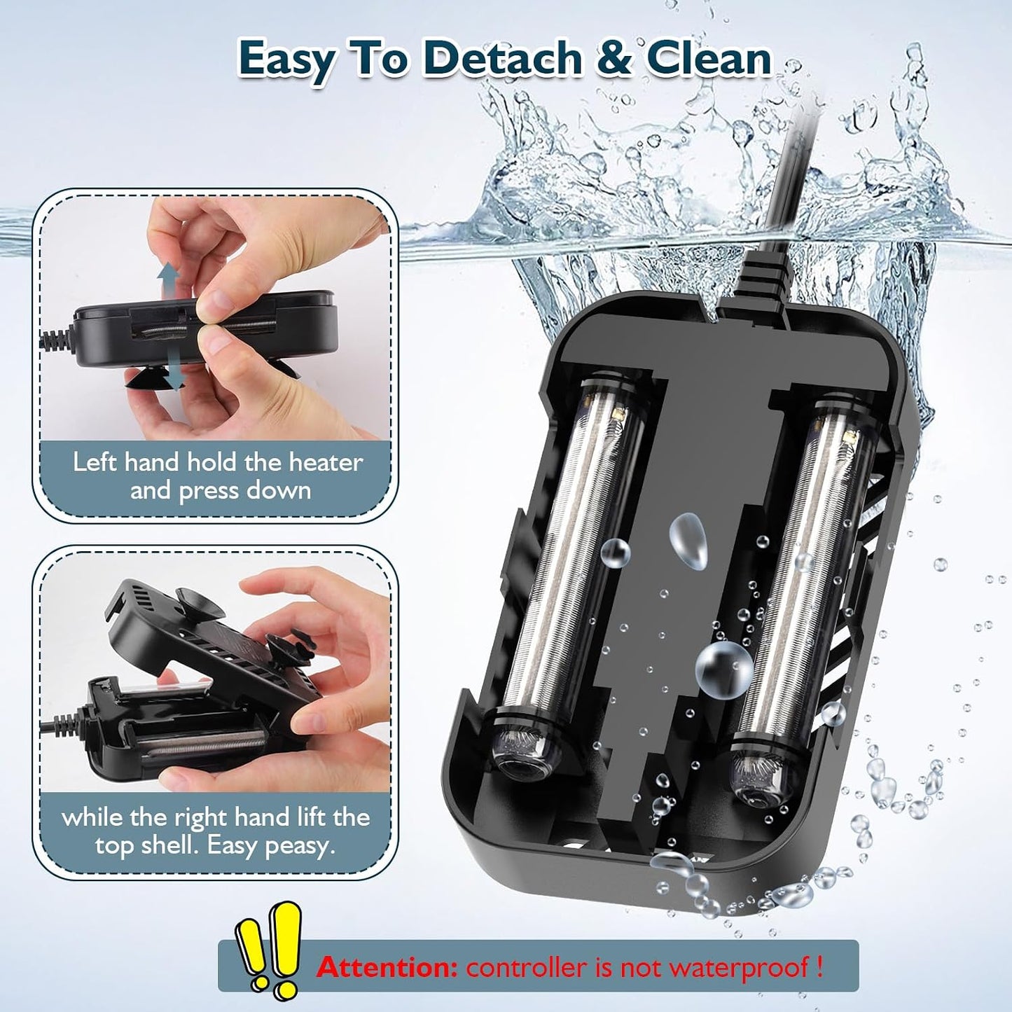 Hygger heater protective shell and detachable guard detail
