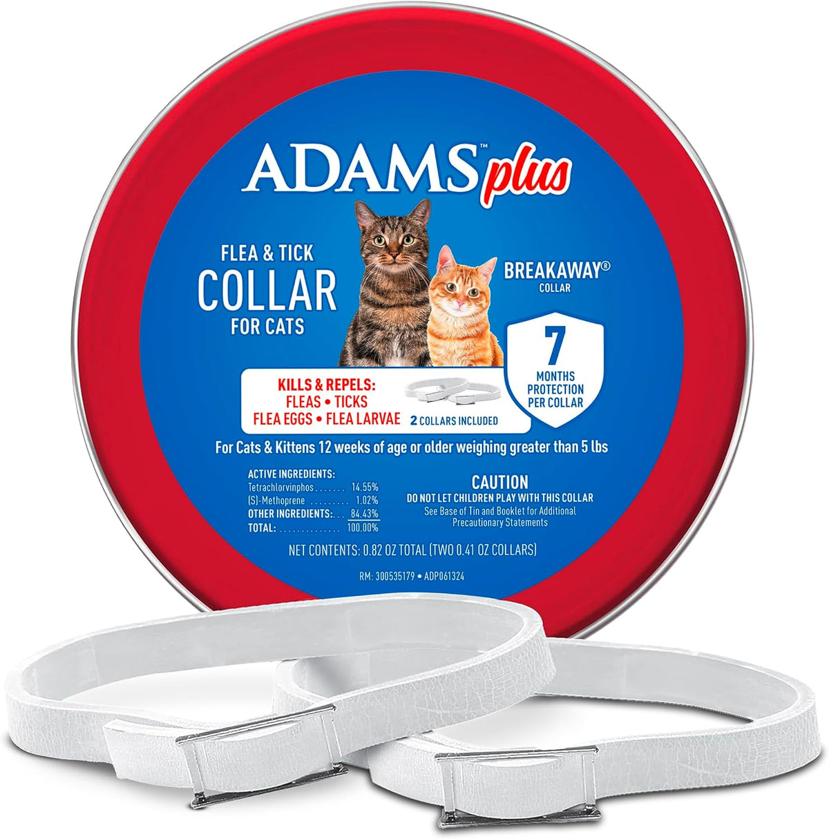 ADAMS Plus Flea & Tick Collar for Cats, Flea Collar for 7-Month Prevention, Adjustable Collar Fits Cats & Kittens, Kills Fleas & Ticks, 1 Count - Image 11