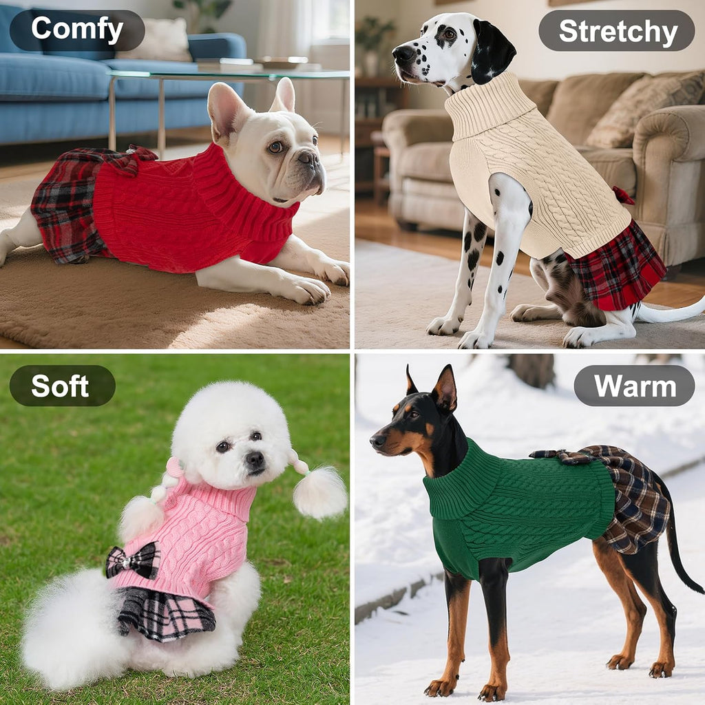 Warm winter pet coat featuring integrated leash hole on back