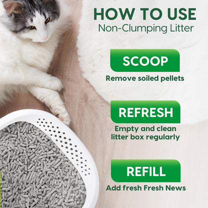 Fresh News non-clumping cat litter product label information
