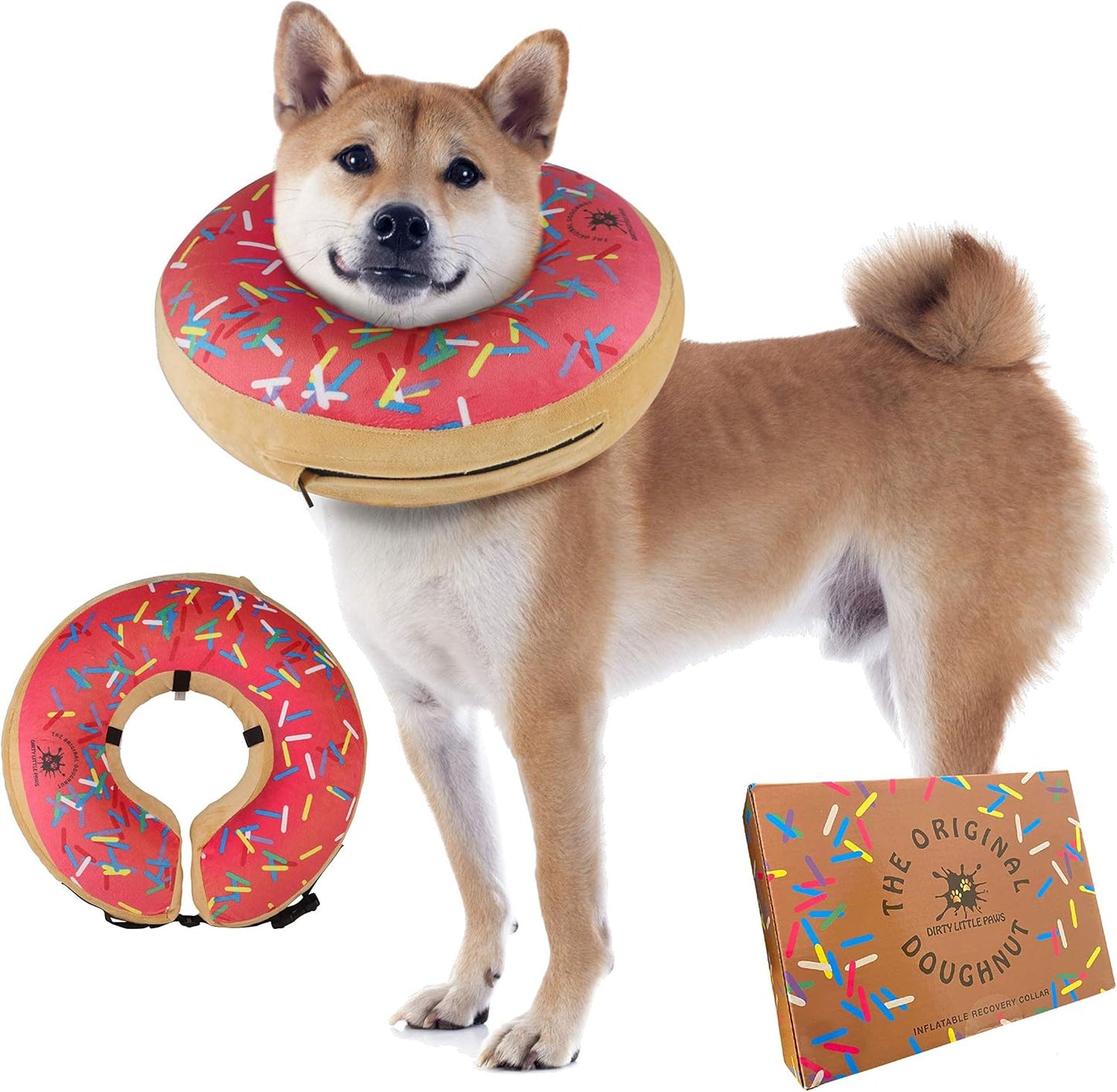 Dog Donut Collar | Great Alternative to a Traditional Plastic Cone or a Soft Recovery Collar | Our Inflatable Recovery Collar is an Excellent Choice After Surgery | Made for Large Dogs (Blue) - Image 11