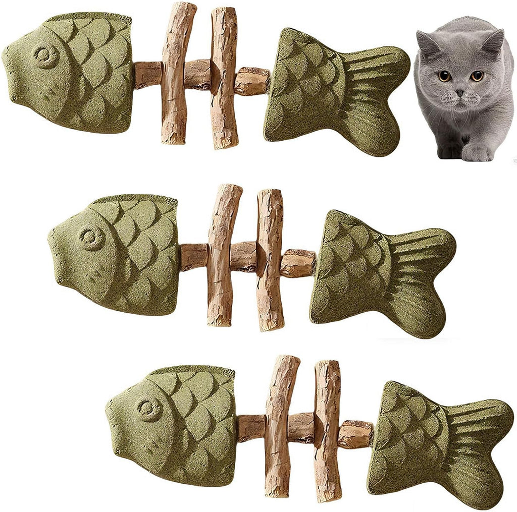 Purrident - Fix Cat Dental Health - Natural Dental Chew for Cats, Fishbone Shape Cat Teething Toy with Catnip, Durable Feline Tooth Care Tool for Indoor & Adult Cats (3PCS-B) - Image 10
