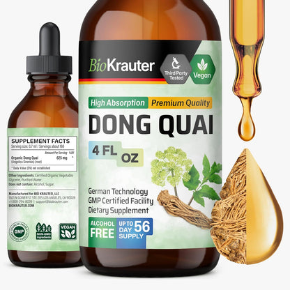 BIO KRAUTER Dong Quai Drops front view bottle for natural menopause relief