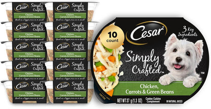 Cesar Simply Crafted Adult Wet Dog Food Toppers for Dry Food, Chicken, 1.3 oz Tubs, 24 Count - Image 14