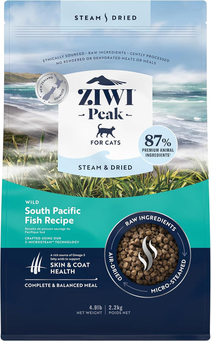 ZIWI Peak Steam & Dried Cat Food - Wild South Pacific Fish - High Protein, Skin & Coat Health, Low Carb, for All Life Stages (28.8oz) - Image 10