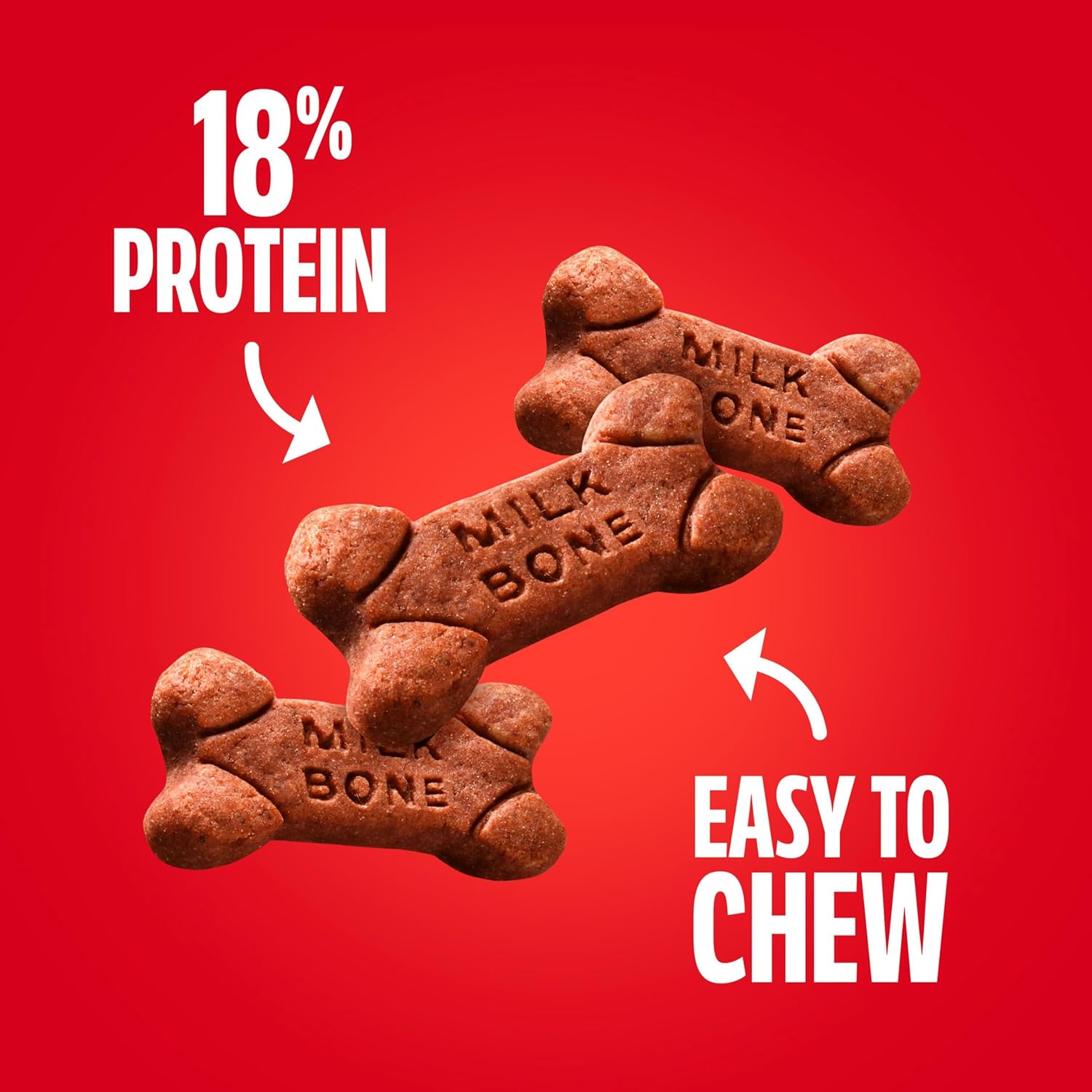 Nutritious soft dog biscuits with twelve essential vitamins and minerals details