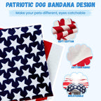 Two pack patriotic dog bandanas for extra large dogs