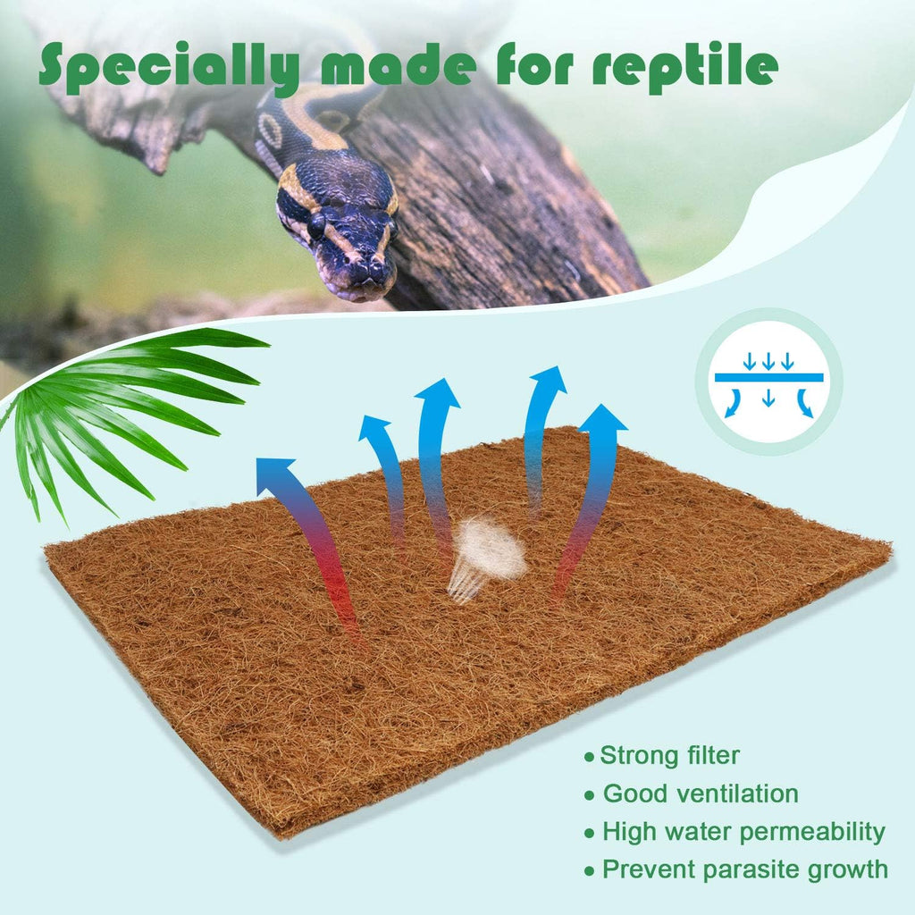 Three pack BWOGUE reptile bedding mats stacked together