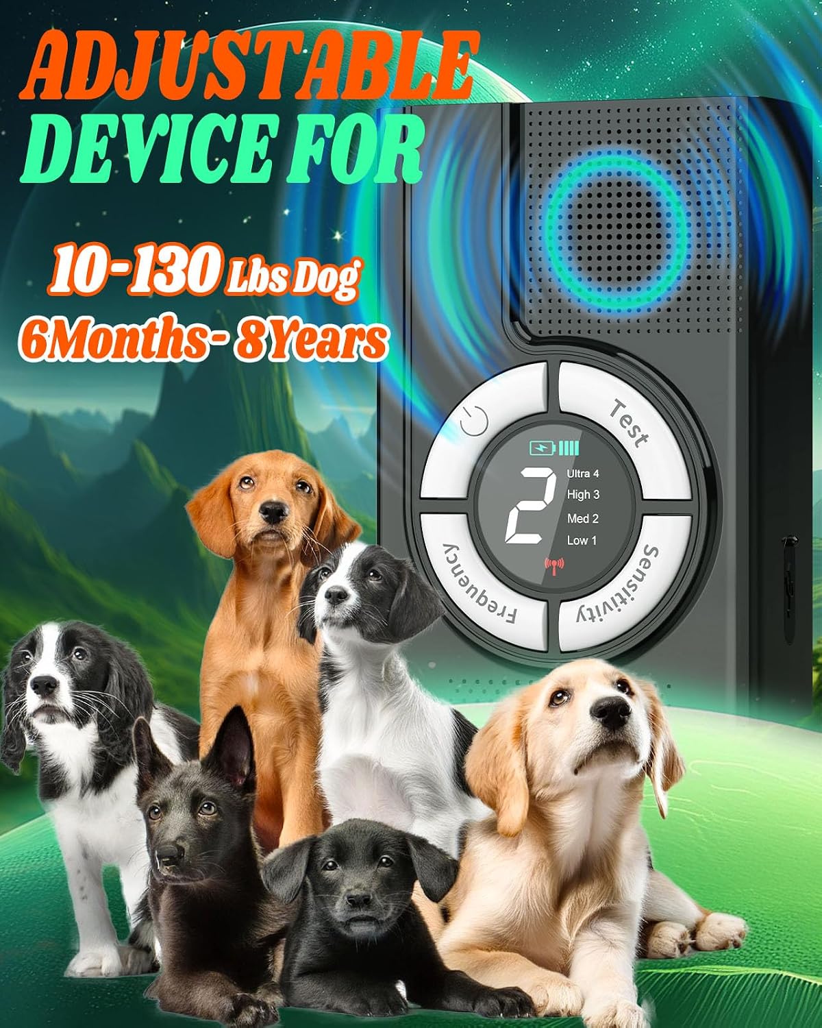 Aubnico dog behavior aid mounted on an outdoor wall