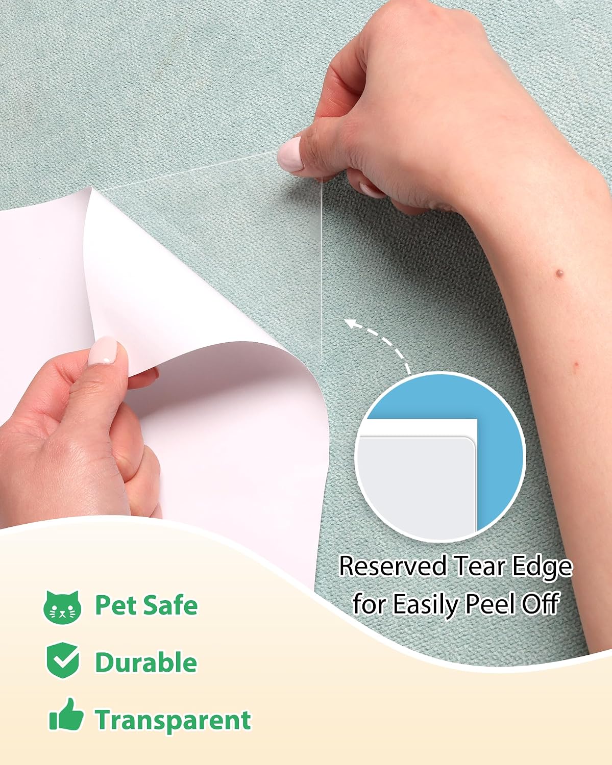 Mazzen furniture protector with included securing twist pins