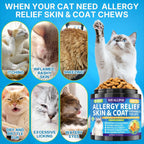 Close up look at the dual texture texture of the feline allergy chew.