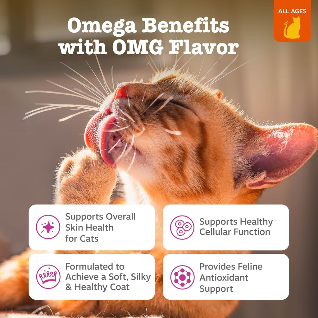 Zesty Paws Omega Cat Mousse individual stick packs
