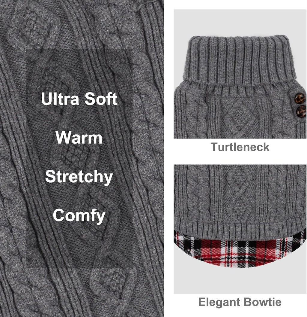 Durable anti-pilling pet knitwear displayed flat.