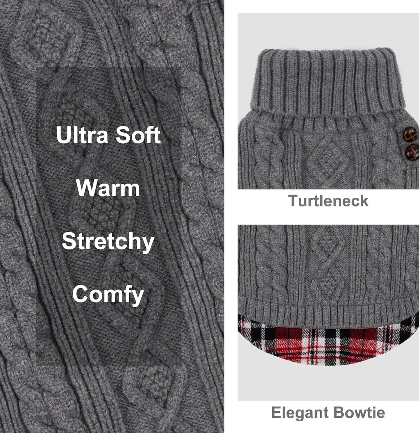 Durable anti-pilling pet knitwear displayed flat.