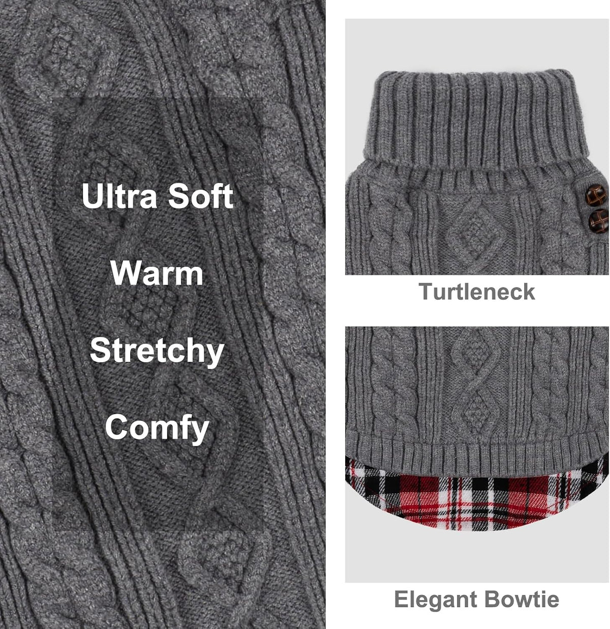 Durable anti-pilling pet knitwear displayed flat.