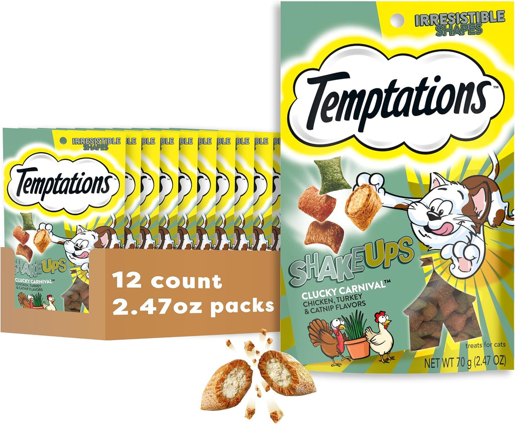 Temptations ShakeUps Crunchy Cat Treats, Clucky Carnival, 5.29 oz - Image 13