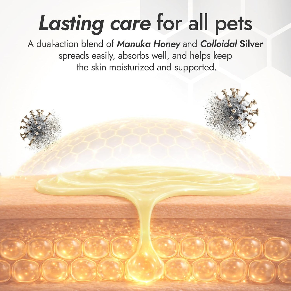 Two ounce tube of M Manuka Vet antimicrobial skin repair cream for cats
